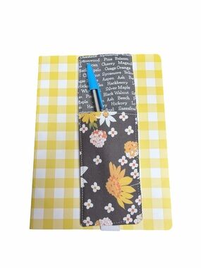 Hand Crafted Journal Pen Holder Bookmark Floral